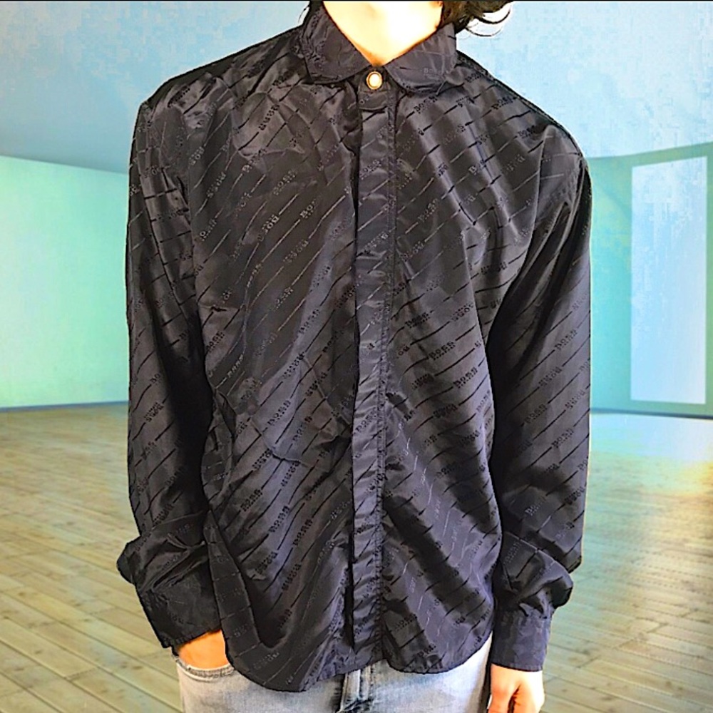 Hugo Boss Slim-fit shirt in cotton satin